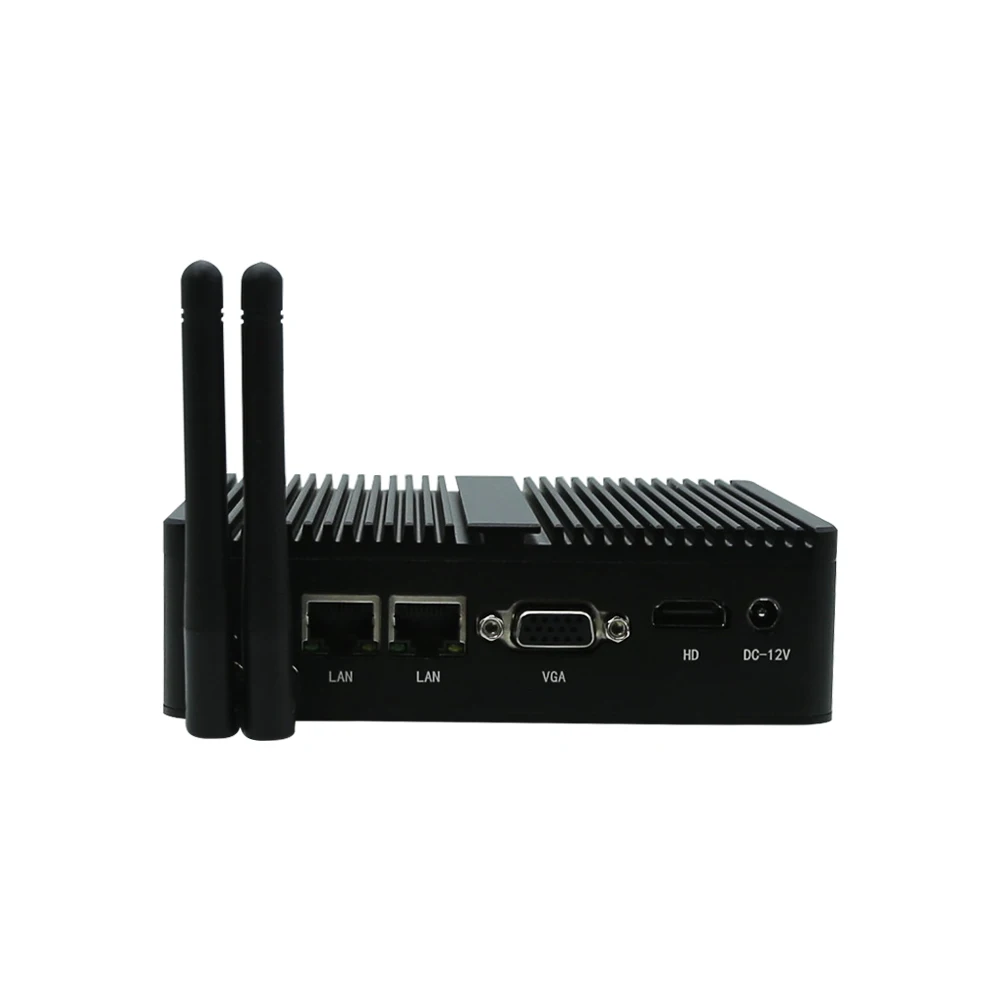 EGLOBAL Fanless Mini PC Intel Celeron J1900 Quad Core Gigabit Ethernet 4USB HDMI VGA Display Suporte WiFi Windows Linux