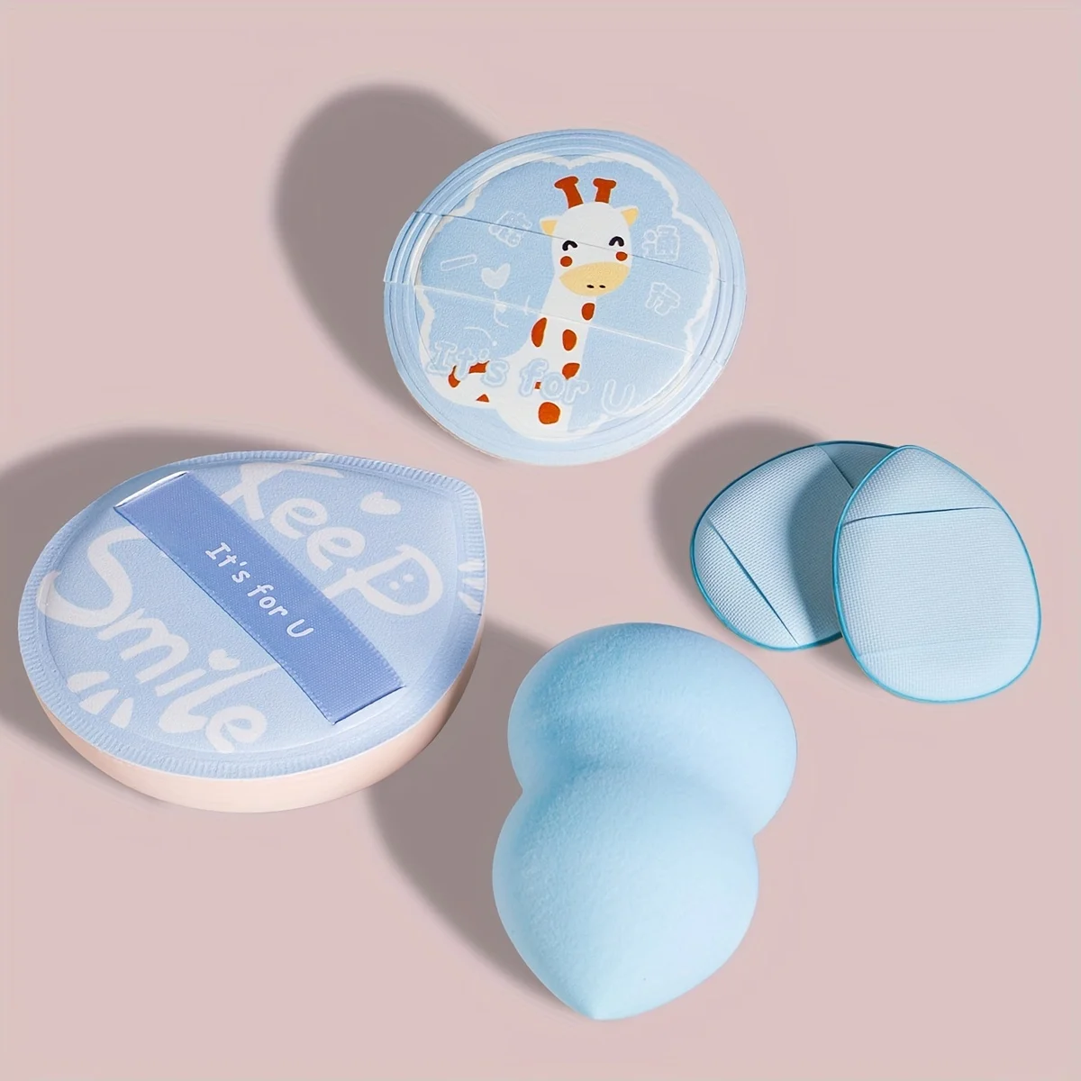 5 إسفنجات تجميلية لبودرة أساس الوجه الرطبة والجافة، منتفخة بودرة كونسيلر ناعمة، بيضة بودرة من جلد الغزال