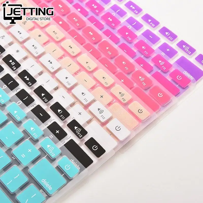 7 Candy Colors Silicone Keyboard Cover Sticker For Macbook Air 13 Pro 13 15 17 Protector Sticker Film
