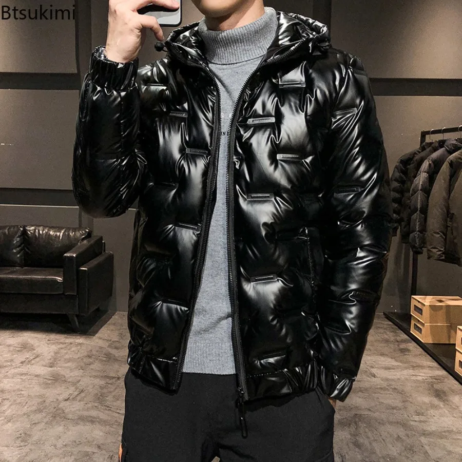 2026 Men's Bright Down Coats Jackets Autumn Winter New Casual Fashion Bomber Down Jacket High Quality Thick Warm Male Down Coats