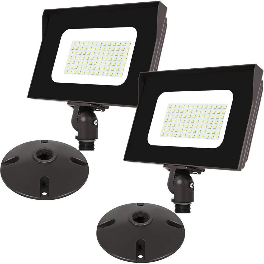 

LED lood Lights Outdoor, 60W With Knuckle, 7200LM IP65 Security Light With Dusk to Photocell, 5000K Portable loodlights or Yard,
