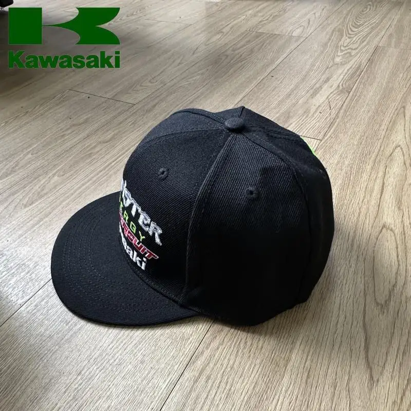 Kawasaki Fashion Baseball Cap Embroidered Snapback Flat Cap Adorable Sun Caps Fishing Hat for Unisex Teens Bill Hip Hop Hats