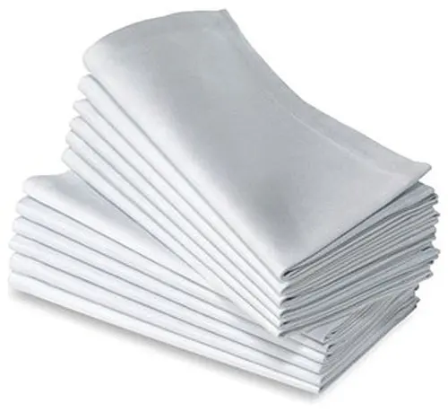 

12 Pieces 100% Cotton Restaurant Dining Clothes Linen White 50x50cm Premium Hotel Restaurant Napkin Cloth