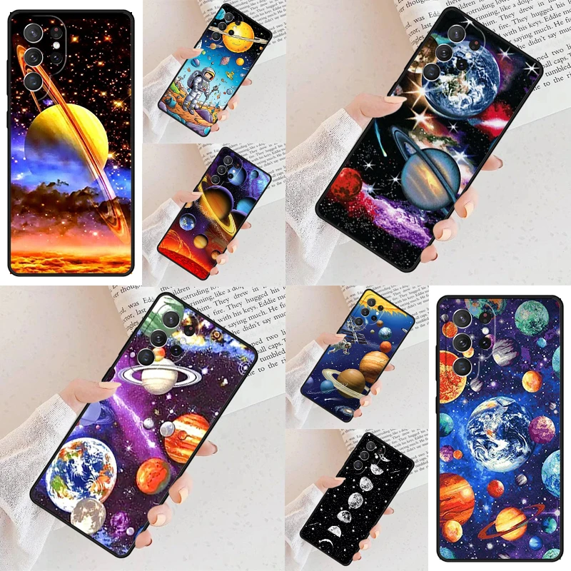 Moon Stars Space Cell Phone Case for Samsung Galaxy S26 Ultra S25 S24 S23 S22 S21 S20 Note10 Cover