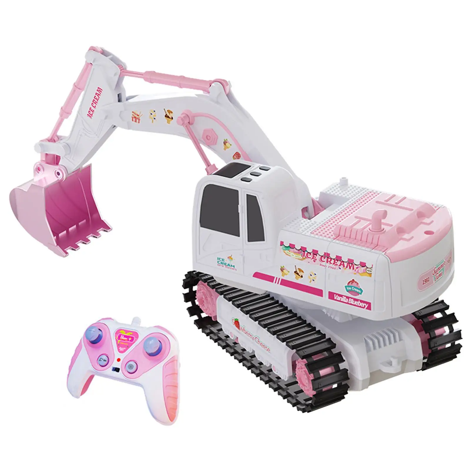 

RC Excavator Toy Alloy 1/24 Scale with Lights and Sounds Realistic Model for Enginnering Vehicle Lover Boys Girls Birthday Gift
