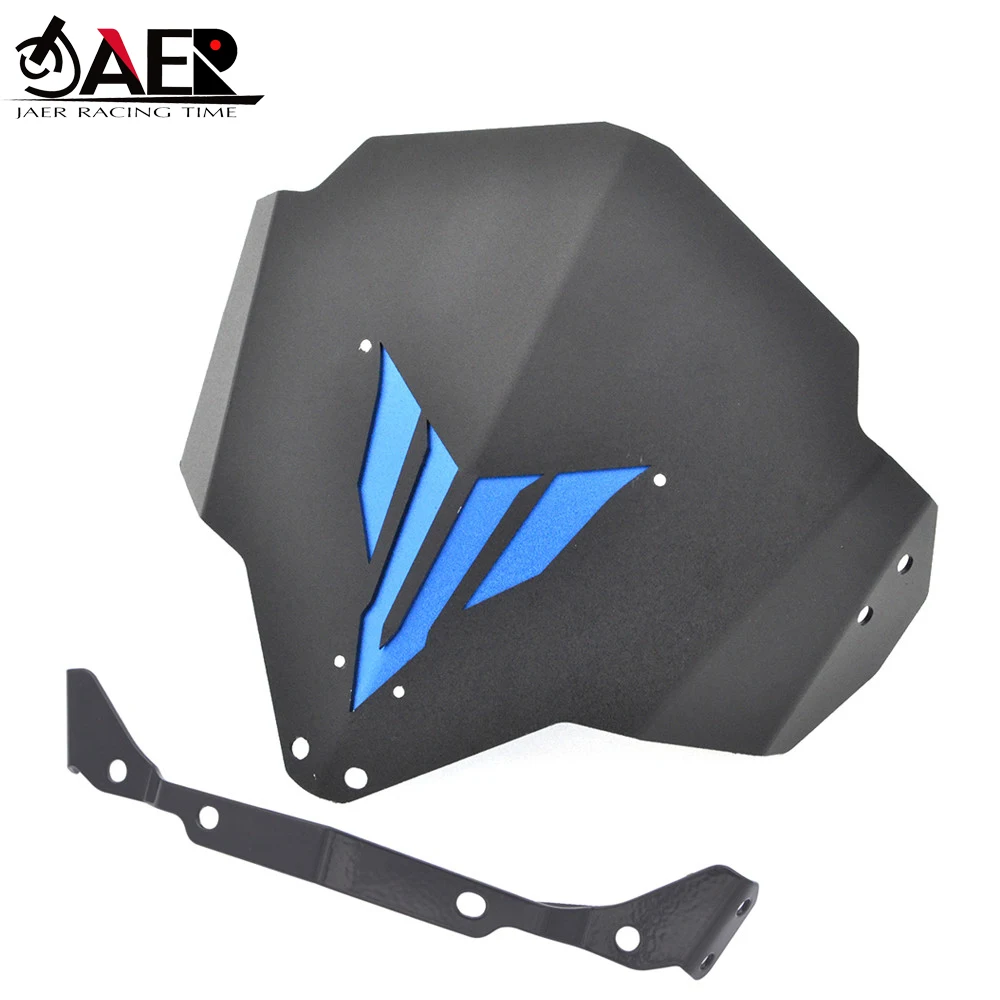 Windshield Windscreen with Adjustable Bracket for Yamaha MT03 FZ03 2015 2016 2017 2018 Motorcycle Wind Screen