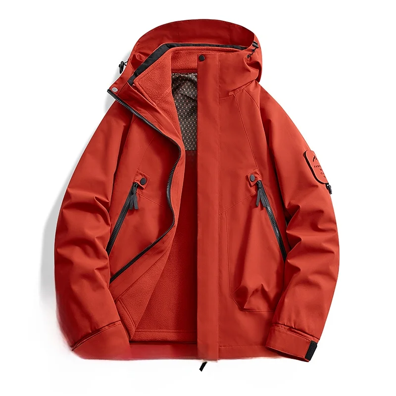 

New Tee-in-One Men's And Women's Outdoor Climbing Clothing Windproof And Waterproof Jaet Detachable Hooded Jaet for Aut...