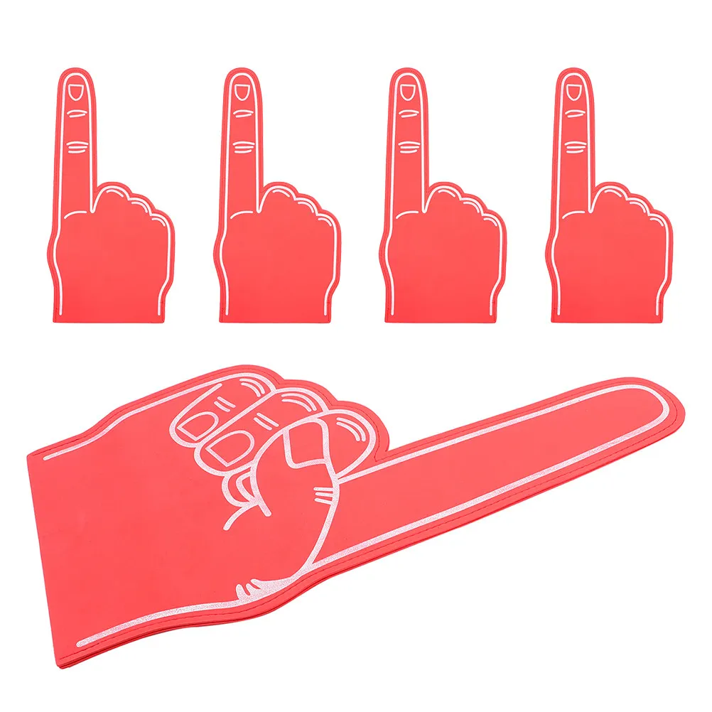 

5Pcs Foam Cheer Finger Hand Props Vibrant Lightweight Sports Event Accessories Football Fan Foam Fingers