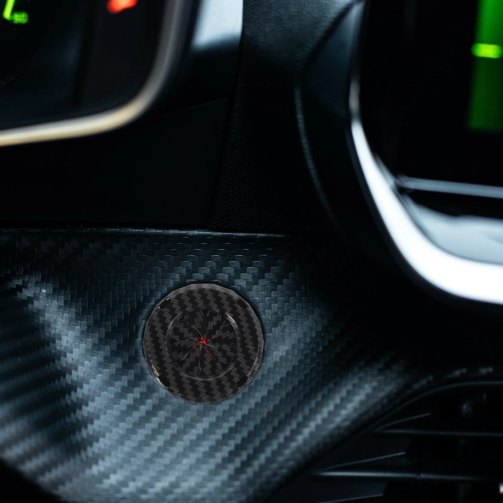 

Carbon Fiber Universal Engine Start Button Cover Push to Start Button Protection Car Interior Ignition Switch Guard