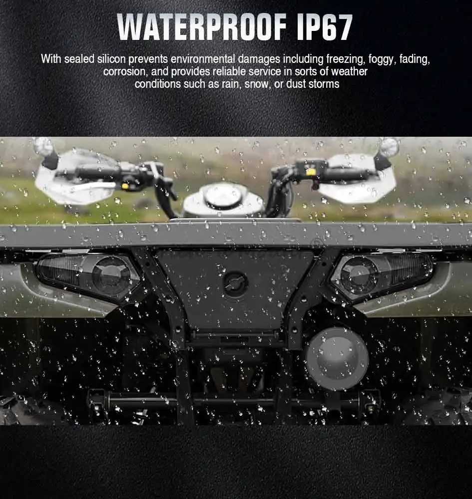 Rear Taillight Housing With Wire Ip67 (Not Include Bulb) Compatible With Polaris Rzr/Sportsman Atv/Utv 2009-2025 Chrome Smoke
