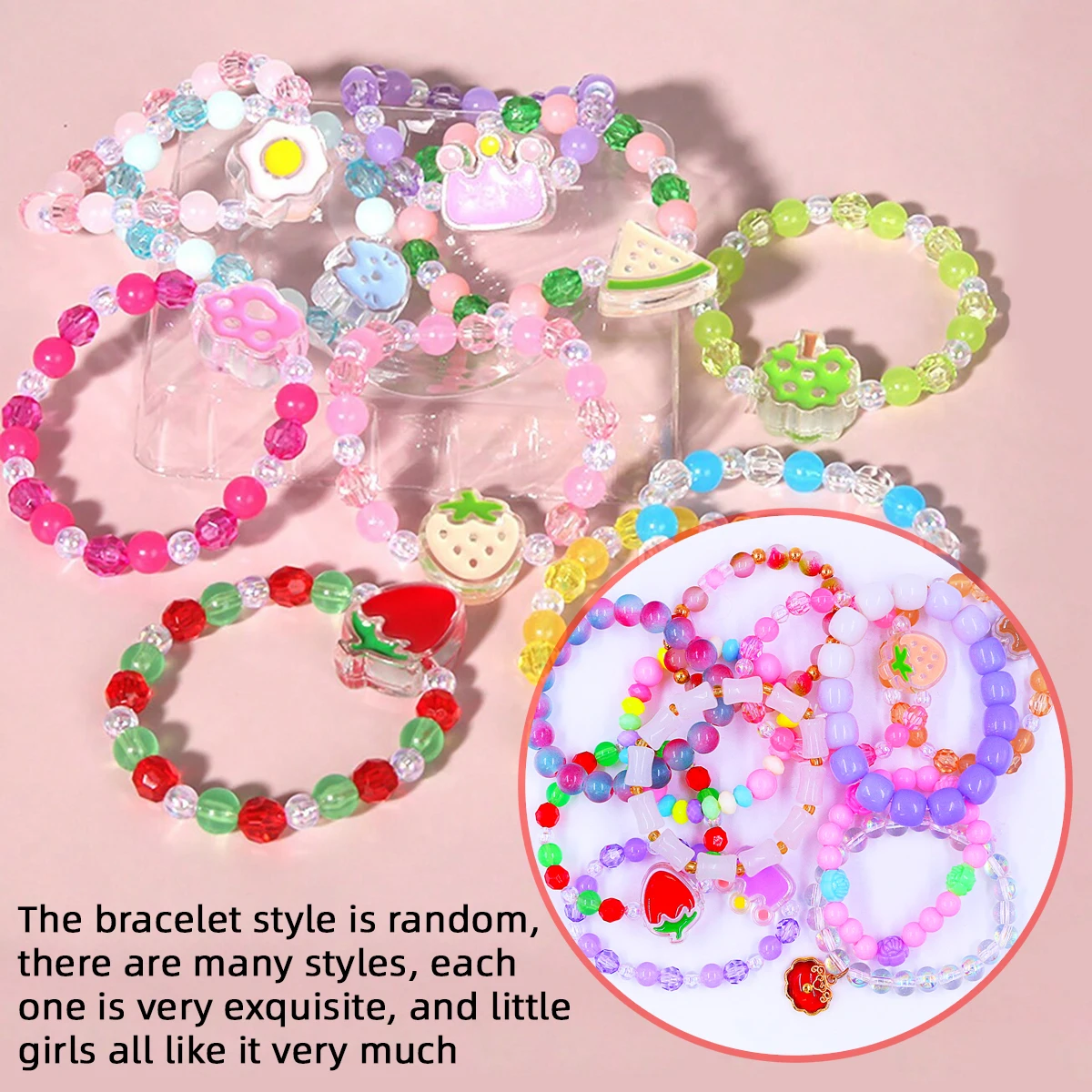 Concha embebida água brinquedo incubação crianças vieira menina pulseira caixa cega estilo aleatório