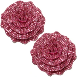 Camellia Flowers Glass Rhinestone Applique As Wedding Dresses Bags Shoes Flowers Brooches Hair Bands Home Decoration DIY H