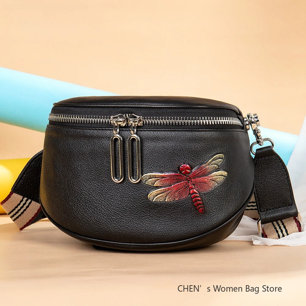 

Soft Leather Shoulder Bag Chest Pack for Women Fashion Ladies Small Crossbody Bag Female High Quality Genuine Cowhide Handbag
