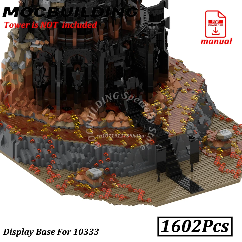 Tower Base Part for MOC-10333 Add-on Model MOC Building Bricks Construction Display Stand Blocks Rings Assemble Toys