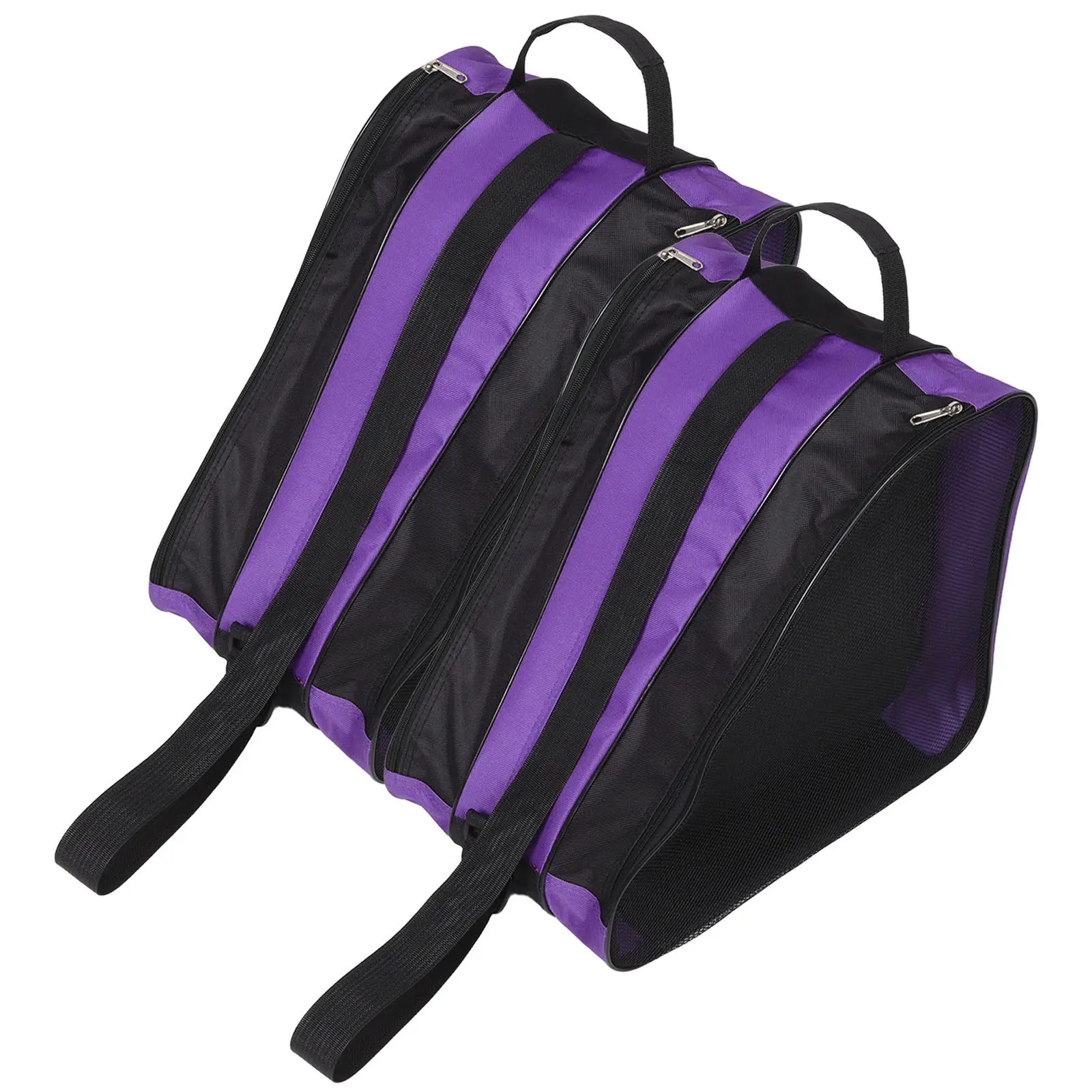 2Pcs Portable Roller Skate Bag Triangular Storage Pouch for Skates Shoes Ice Skating Figure Hockey Adult Kid Organizer with