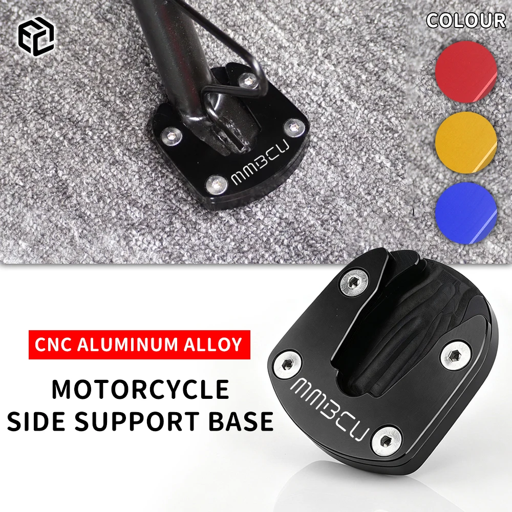 For SYM MMBCU 125 158 160 NAGA 150 155 Side Stand Support Base CNC Aluminum Alloy Motorcycle Kickstand Extension Pad Accessories