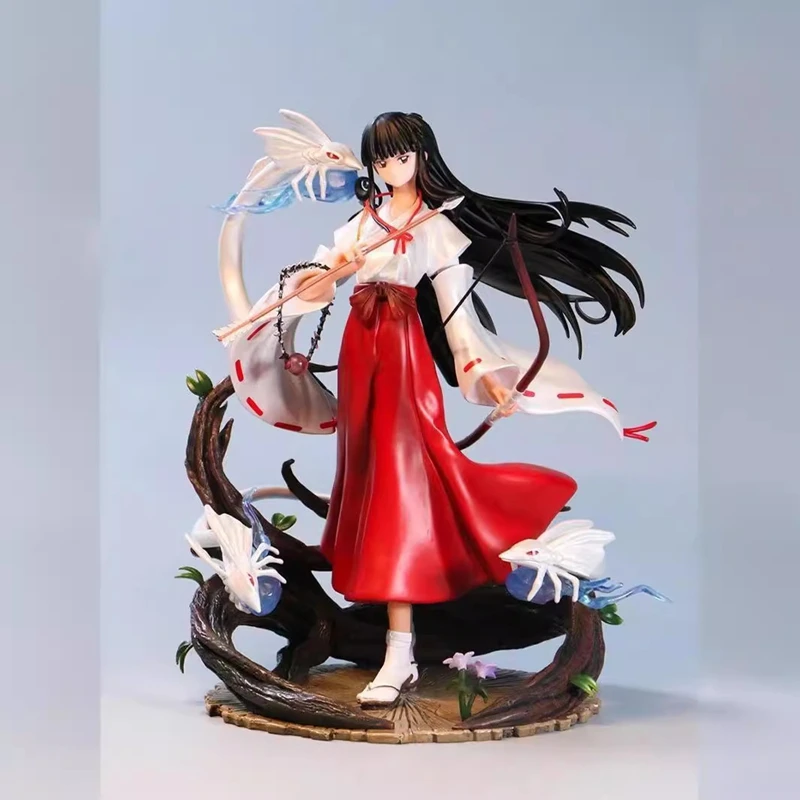 

InuYasha 28cm GK Action Figure Flaming Phenix Final Kikyo 1/7 Complete Figure Japanese Anime PVC Toy Game Collectible Model Doll