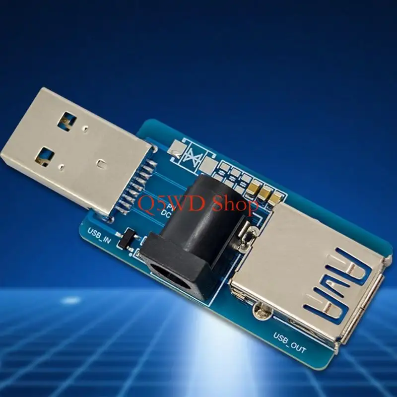 Q5WD USB Power Splitter Enhancement Module USB 5V and External 55x21 5V Power Supply