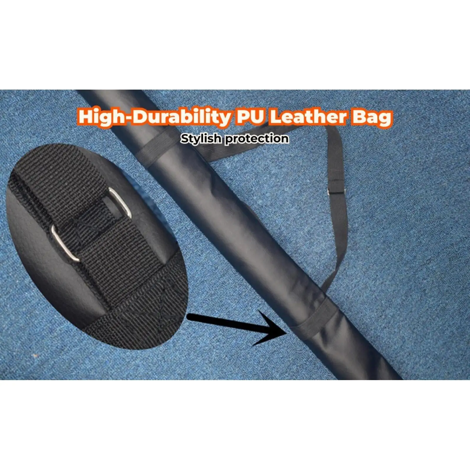 

PU Leather Billiard Bag Billiard Cue Storage Case with Shoulder Strap Billiard Accessory for Cue Tips Repair