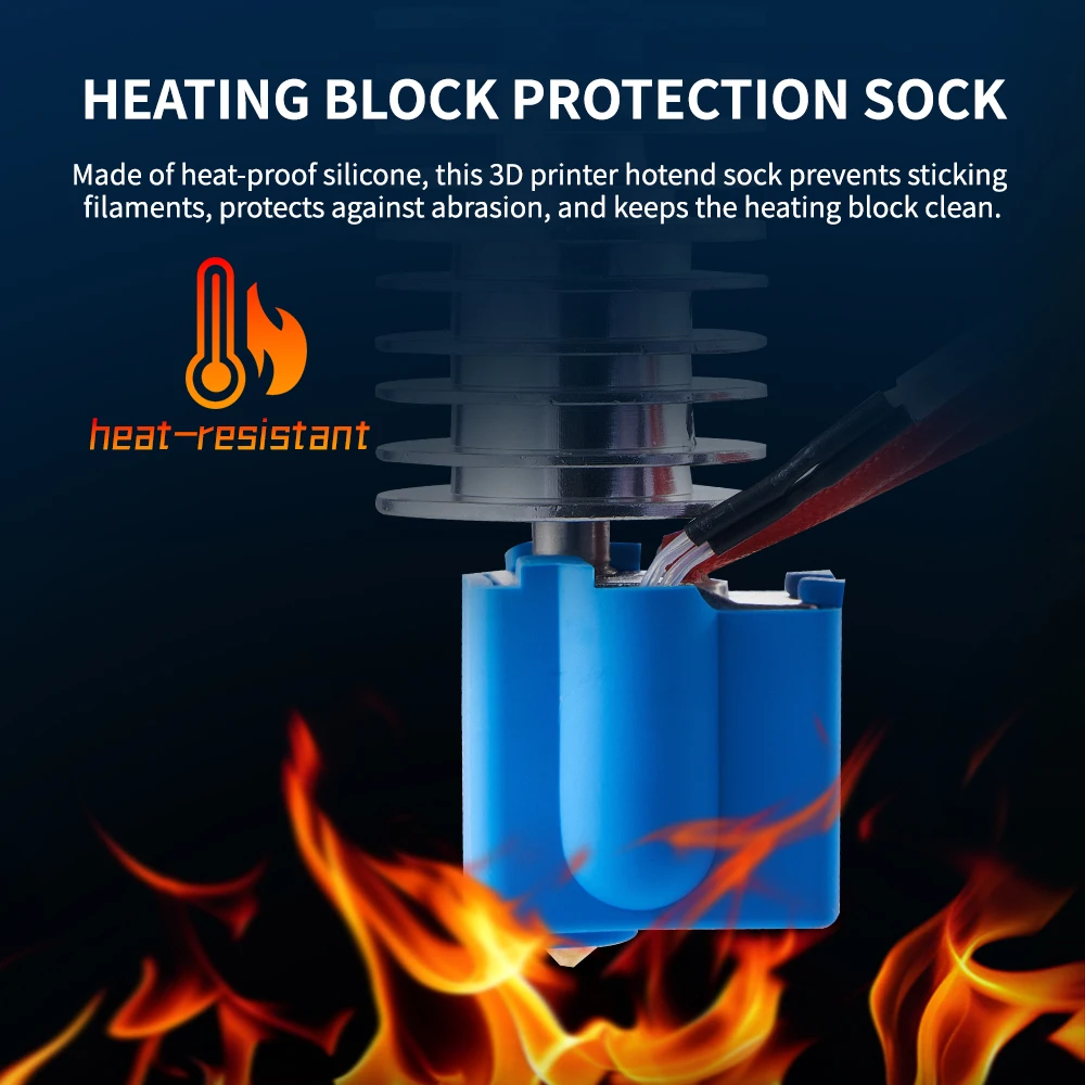 Volcano PT100 silicone sock for Volcano Heated Block Hotend Nozzle Warm Keeping Cover 3D Printer Parts