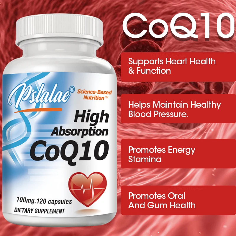 Highly Absorbable Coenzyme Q10 with Black Pepper Extract Gluten-Free, Naturally Fermented, Premium Formula