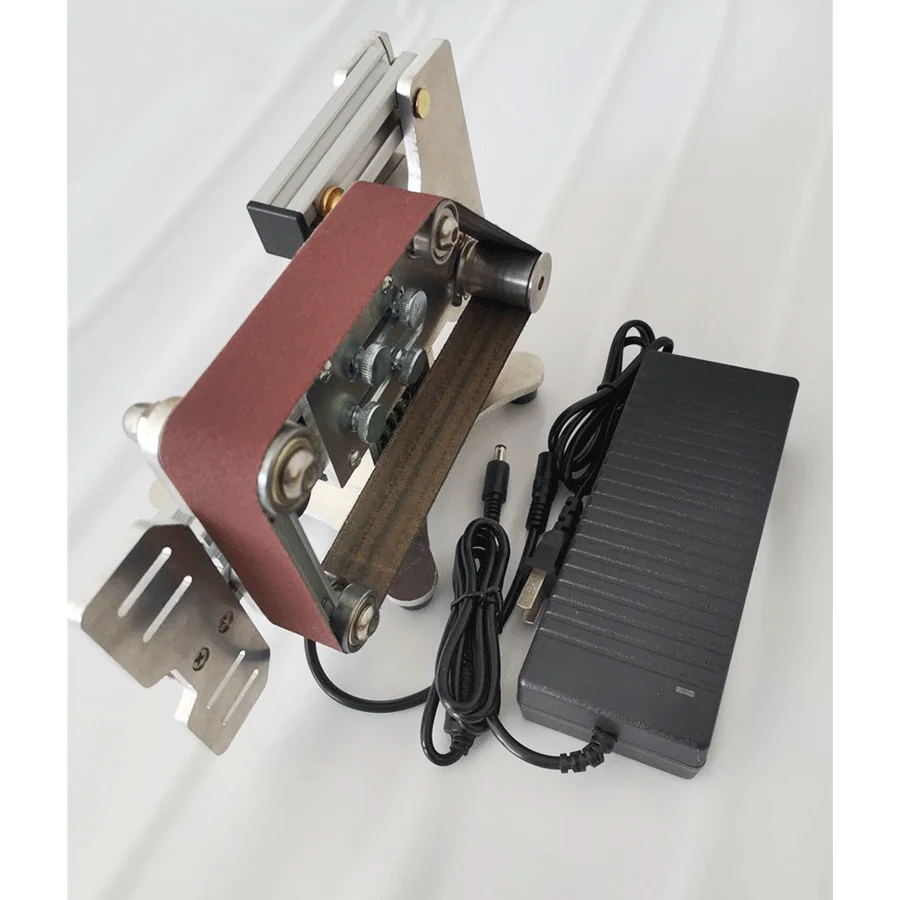 Levigatrice elettrica Mini levigatrice a nastro multifunzionale 533x30mm Levigatrice per lucidatura fai-da-te Strumenti di levigatura elettrici