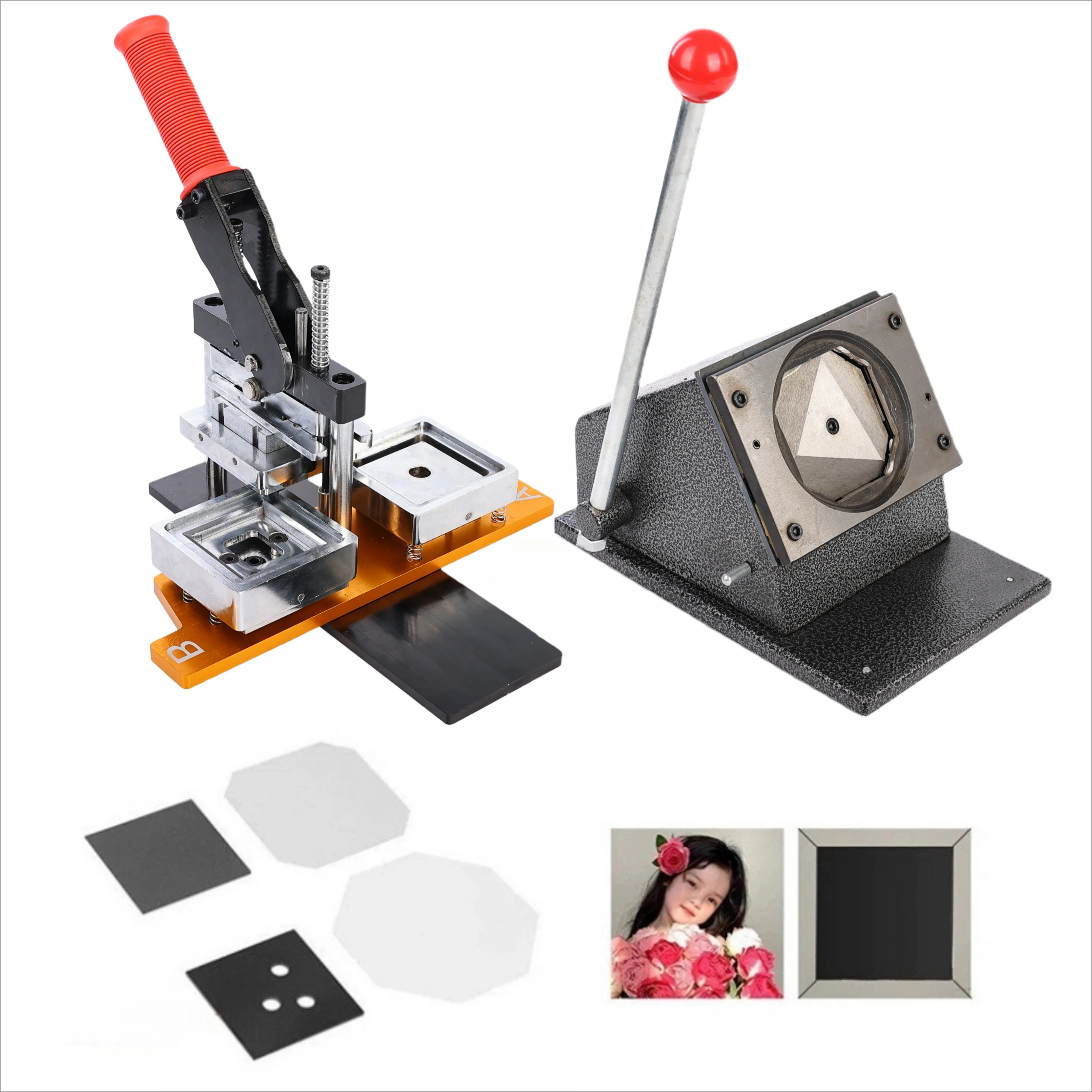 

50*50MM Manual Metal Square Fridge Magnet Photo Making Machine Kit