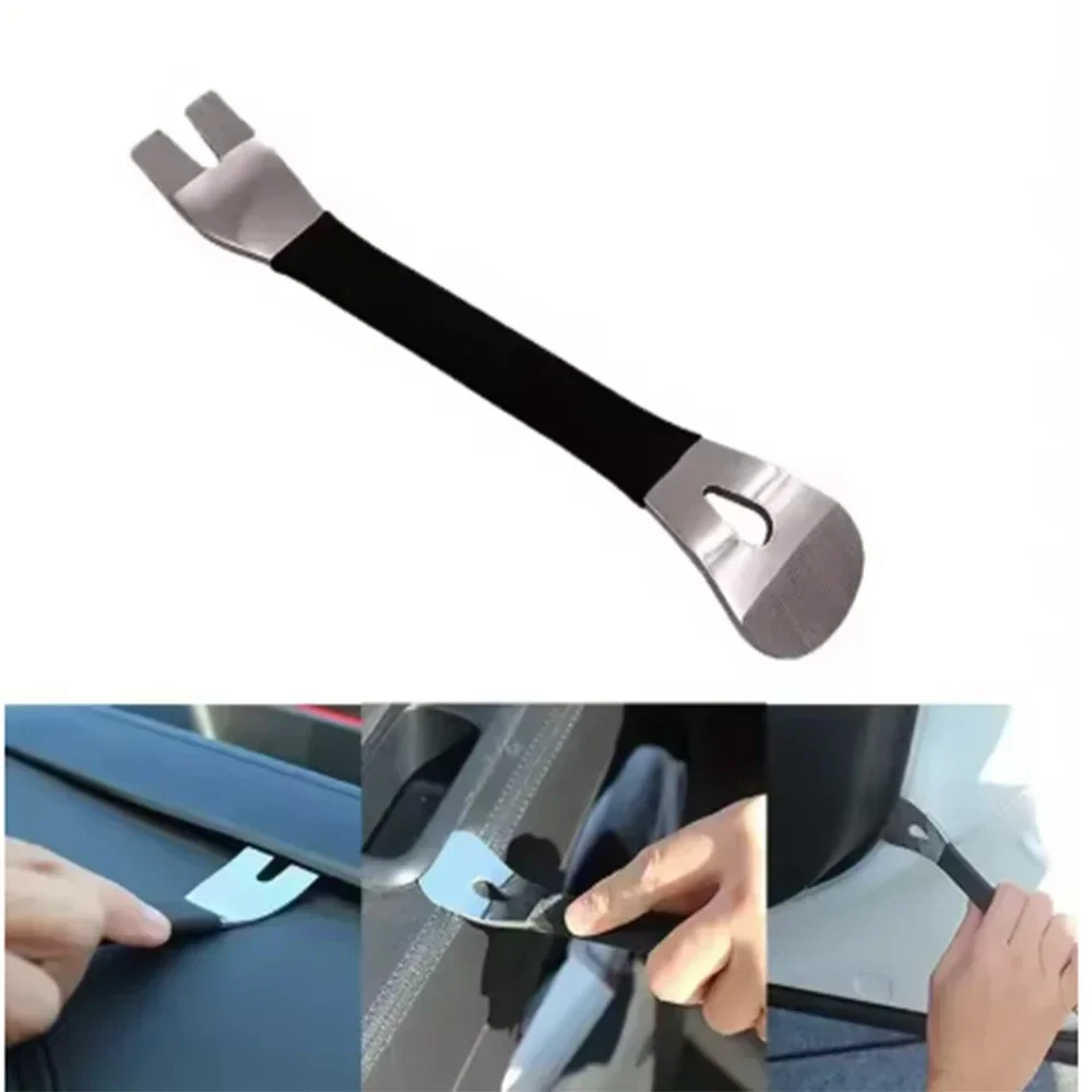 

1/2Pcs Stainless Steel Car Trim Removal Tool with Two-End Pry Level for Car Door Panel Audio Terminal Fastener Driver Durable