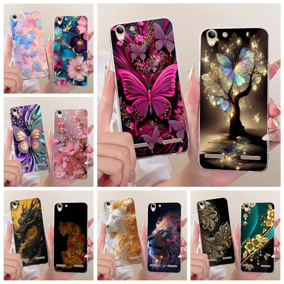 Funda de silicona suave con diseño de árbol de mariposas pintado de lujo para Lenovo Vibe K5 A6020, funda para Lenovo Vibe K5 Plus K5Plus Fundas Coque