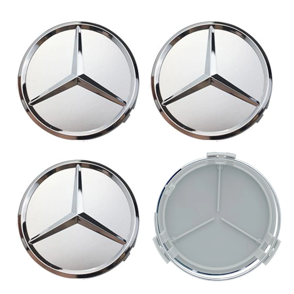 4Pcs For Mercedes Benz Hub center cover 75mm Wheel Center Caps Rim Hub Cover For W220 W213 W210 W164 A180 A200 B180 B200 E200