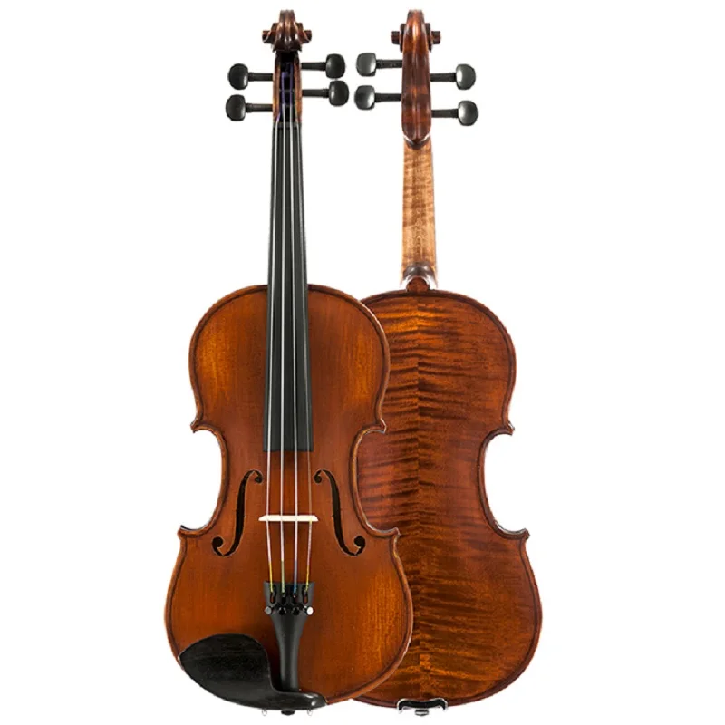 Wholesale Support Customized Seasoned Spruce Top Handmade Varnish Violin Price with Oblong Case