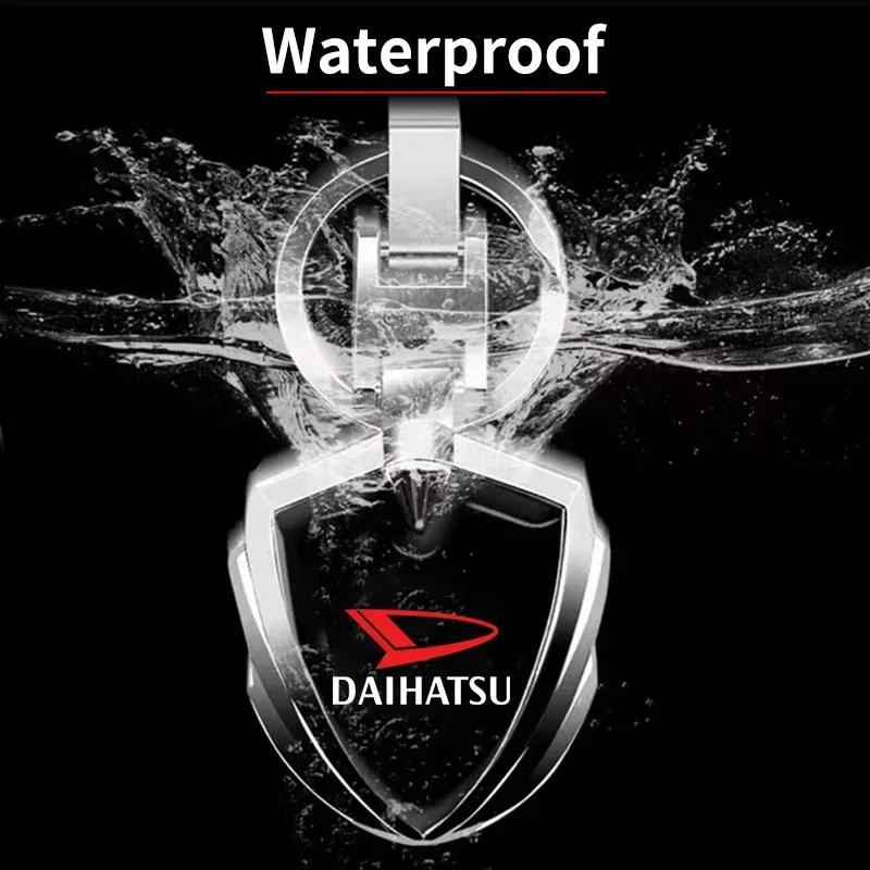 3D Metal Keychain Keyring Emblem Car Accessories For Daihatsu Terios Sirion Mira Materia Rocky YRV Feroza Charade Accessories