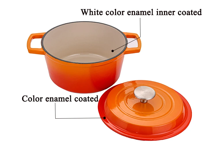 Cast Iron Casserole High Quality Non-Stick Coating Enamel Cast Iron Cookware Sets