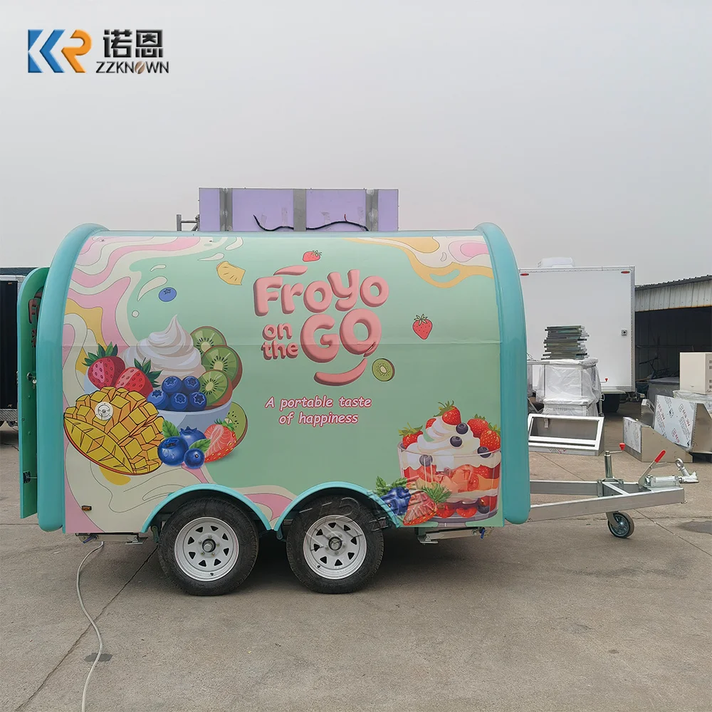 Custom Food Trailer Mobile Kitchen Coffee Hot Dog Burger Snack Truck Ice Cream Cart Catering Trailer With Professional Setup view 5