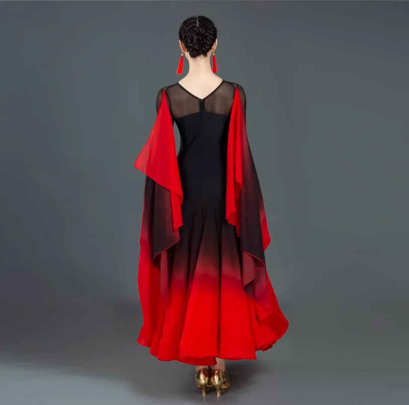 Modern Dance Skirt Standard Dance Grand Skirt Gradual Performance Dress