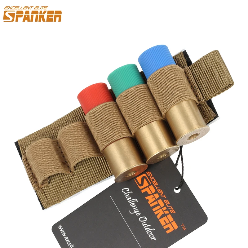 5 Rounds Shotgun Buttstock Ammo Pouch Shell Holder Bullet with Magic Tape  Back Cartridge Carrier Hunting Gun Accessory