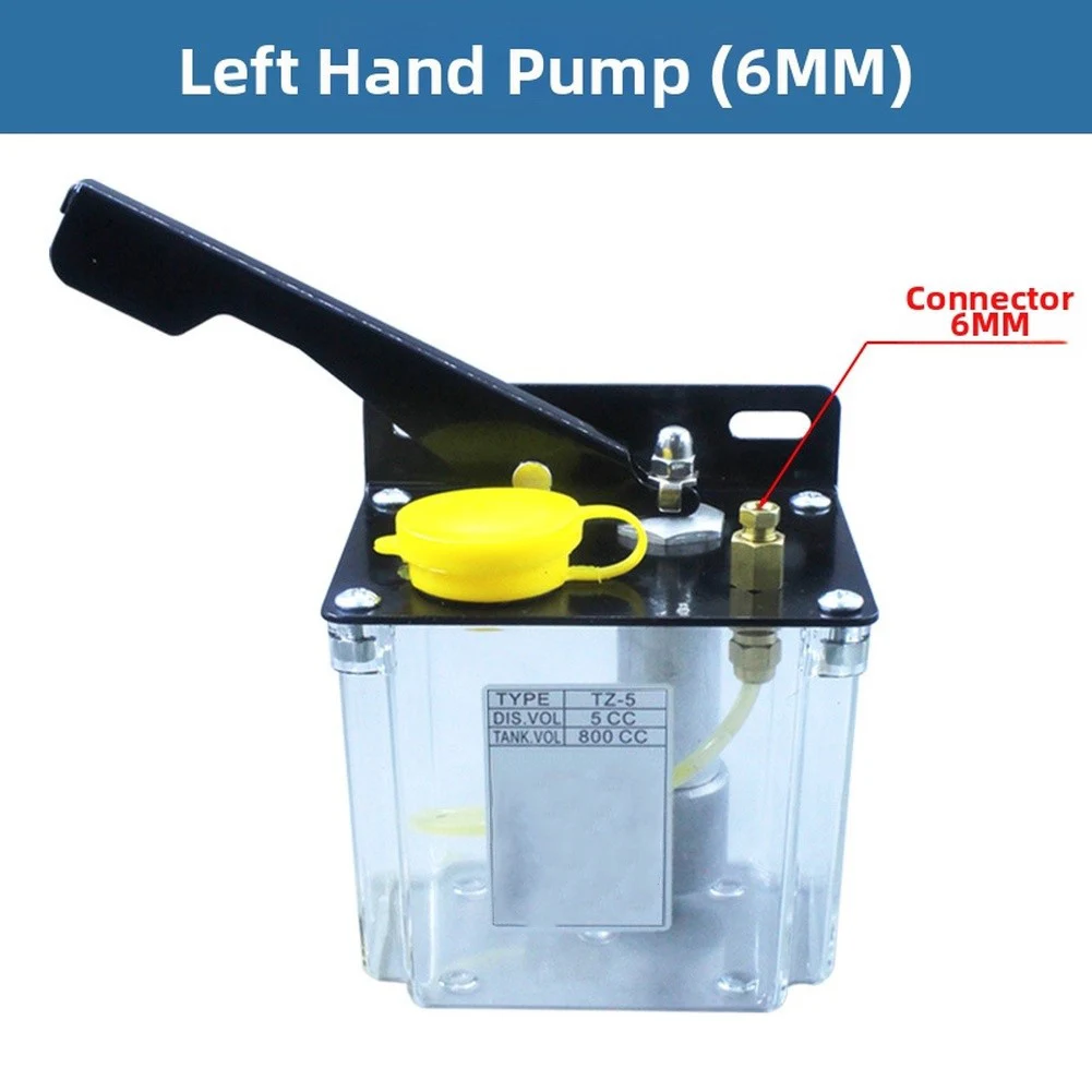 Hand Pressure Oil Pump Capacity 0.8L For Machine Tools Machining Center Injection Molding 6mm Hand Pressure Oil Pump