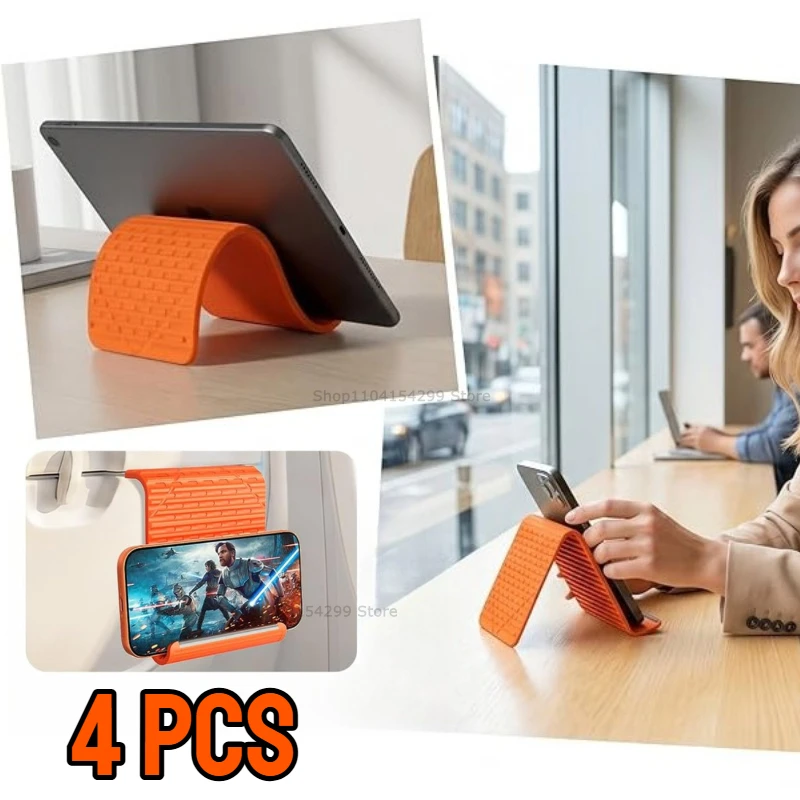 

Flexible Foldable Silicone Phone Holder Portable Adjustable Multi-Angle Desktop Stand For iPhone iPad Laptop Tablet Home Office