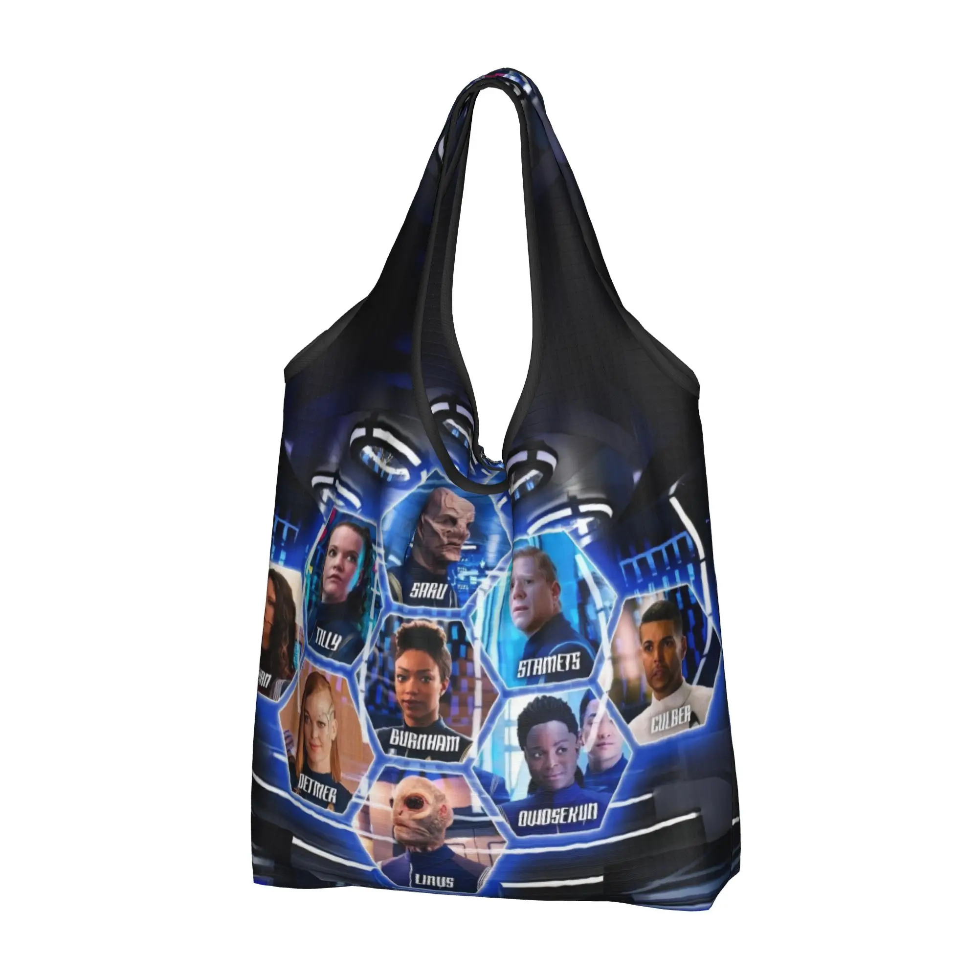 Cute Printed Star Trek Science Fiction TV Series  Shopping Tote Bag Portable Shopper Shoulder  Handbag