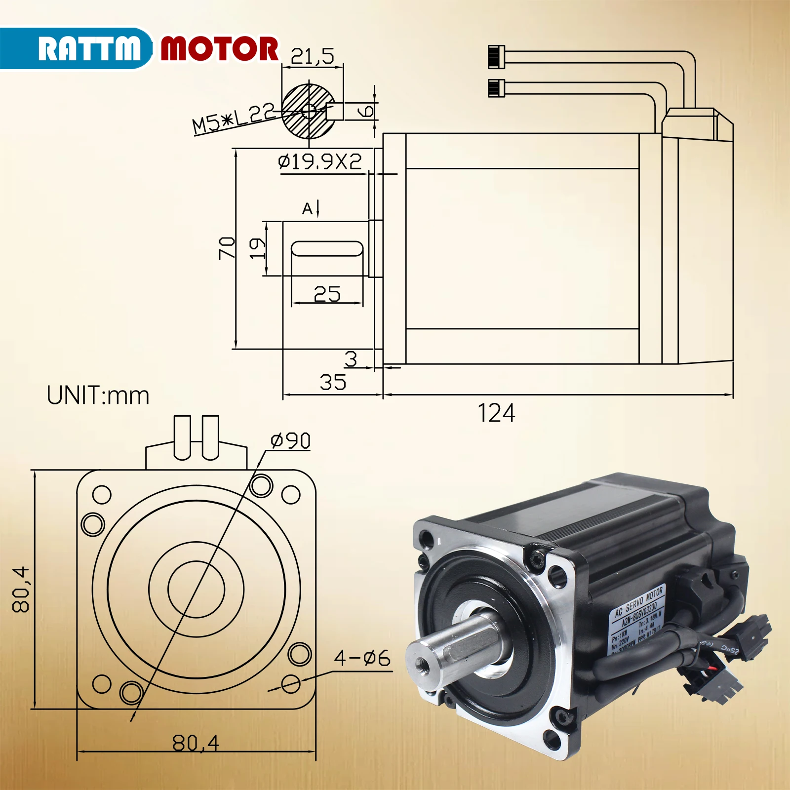 【Temporary Link】1KW 1000W AC Servo Motor 3.18N.m CNC Set Kit Magnetic Encoder No Brake + Driver + 5M Cable