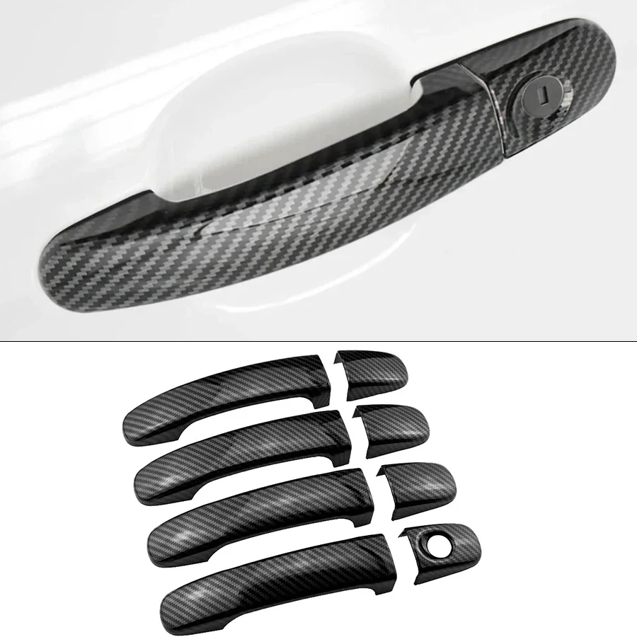 

For Ford Ranger T6 2011 2013 2016 2017 2018 2019 2020 2021 Door Handle Cover Trim Plastic Imitation Carbon Fiber Accessories