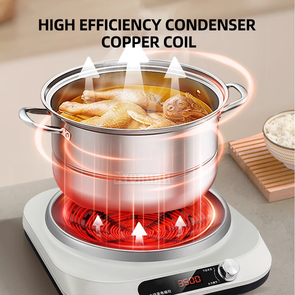 ใหม่เว้าประเภทเตาแม่เหล็กไฟฟ้าเตาแม่เหล็กไฟฟ้า 3500W High-power ทอดหม้อร้อน