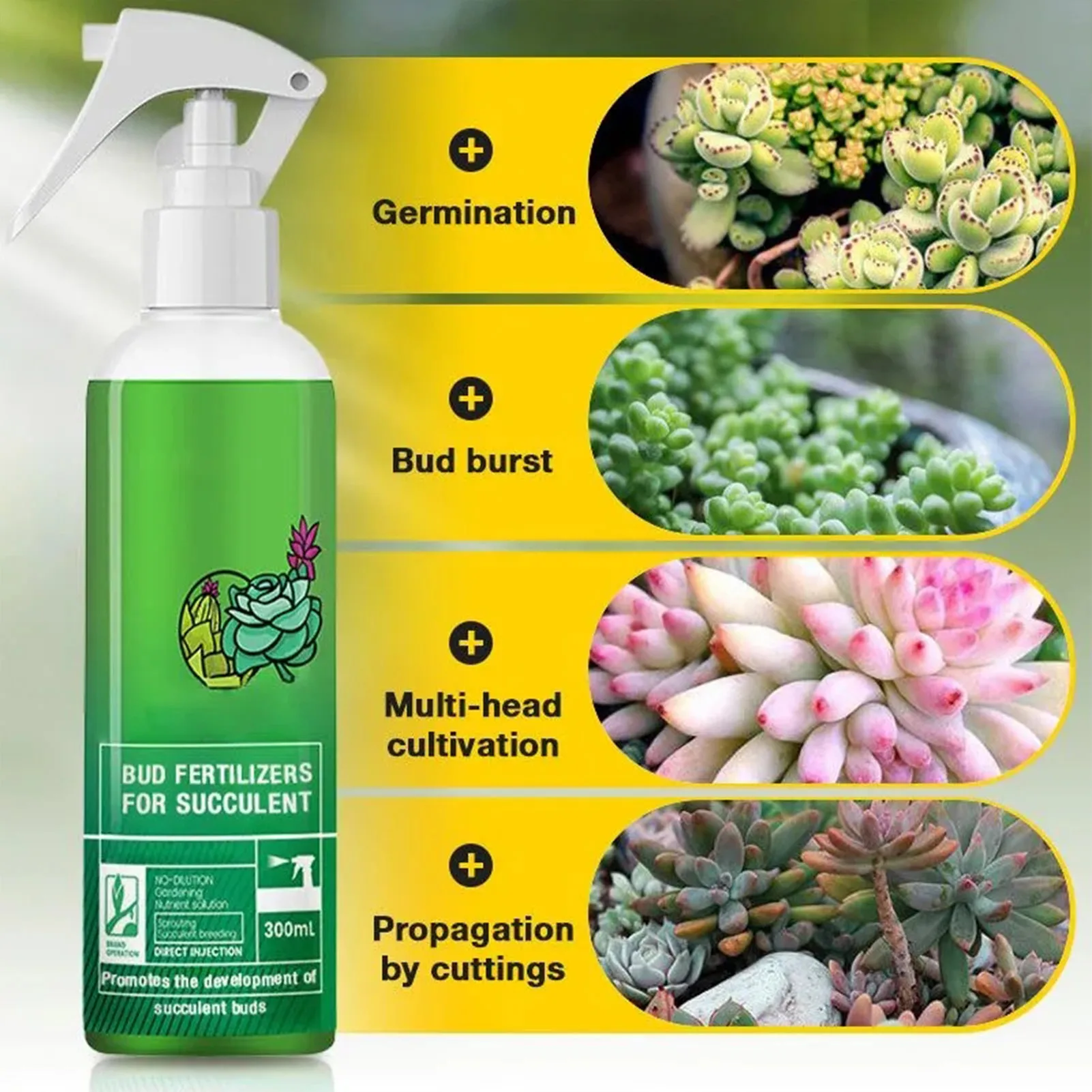 Garden Care Fertilizer Growth Booster Liquid Plant Food for Cactus Aloe Jade Desert Rose Nutrient Solution