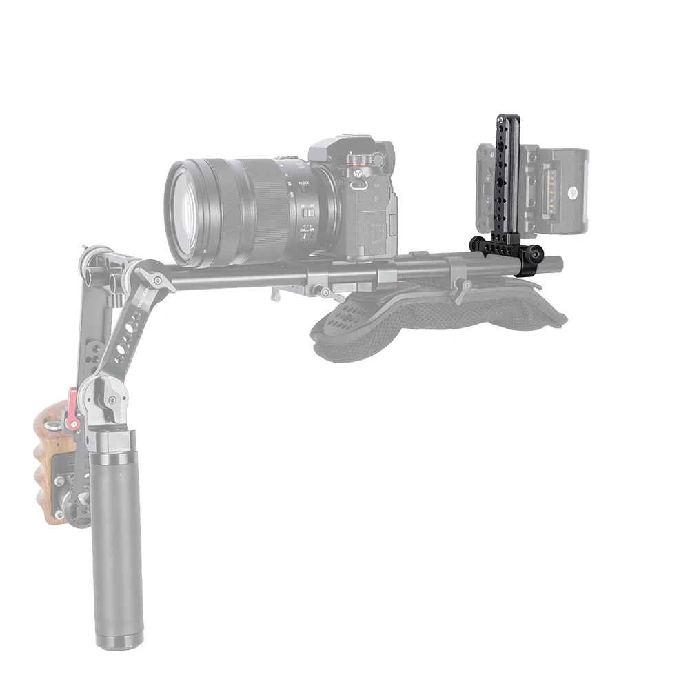 NICEYRIG Nato Rail with 15MM Dual Rod Clamp and 1/4 & 3/8 Arri Locating Holes for Camera Accessories Extension - view 6