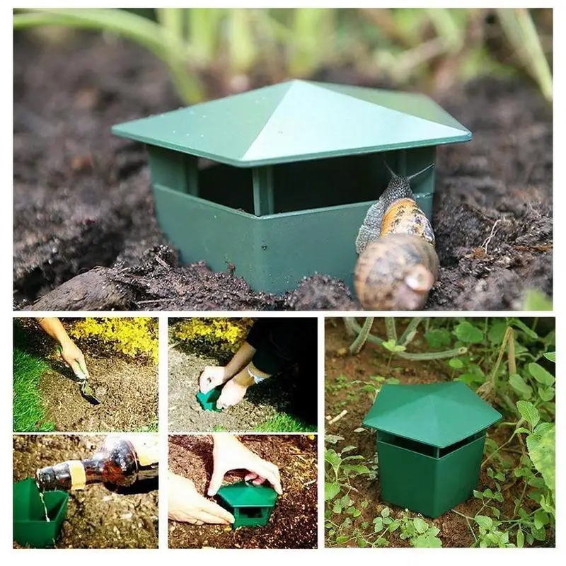 Armadilhas de caracol para crianças e animais, seguras e ecológicas para pegar lesmas, coletor de caracóis, 4 pcs