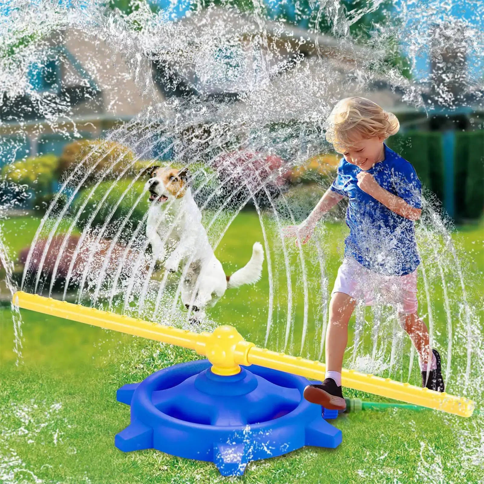 Toddler Sprinkler Lawn Sprinkler Water Sprayer 360 Degree Rotating Outdoor Toys Interactive Summer Activities For Beach Garden