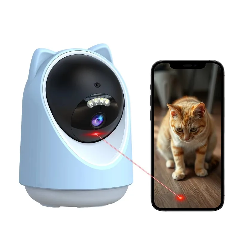 AI Smart Laser Pet Camera FEEDER with IP66 Waterproof Wireless Pets Feeder New Network