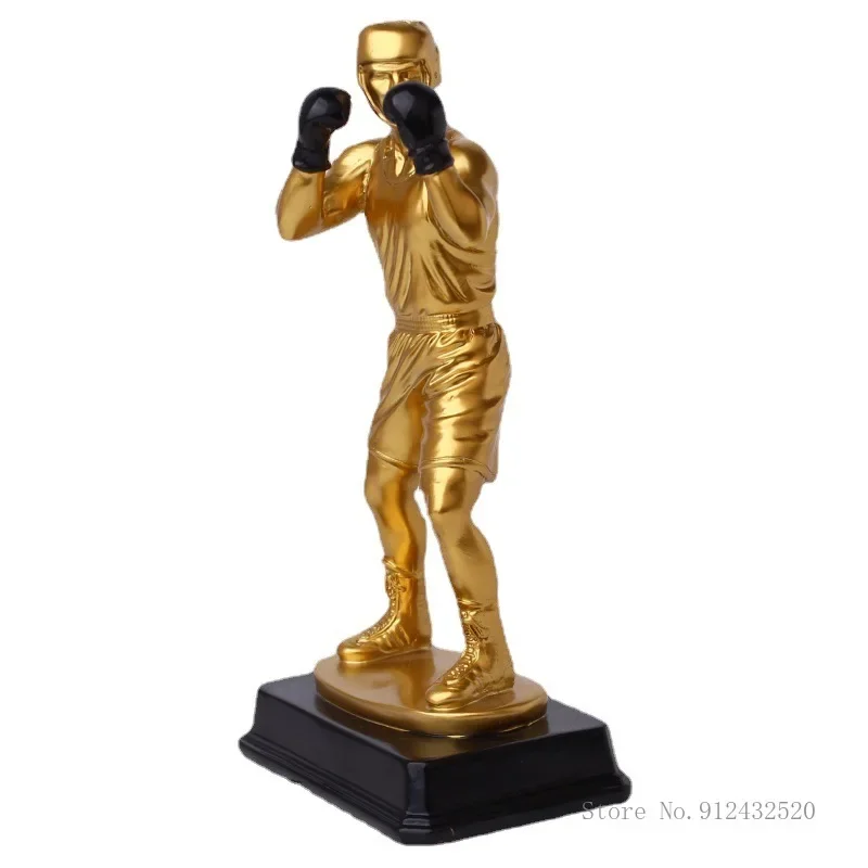 Resin Fighting King Trophy for Competition Training, Creative Souvenirs, Sanda Arena, Boxing Trophy, Home Decorations, 1Pc