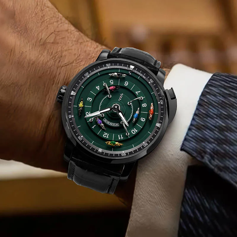 Pindu Horse Gambling Series Men's Full Automatic Mechanical Watch European Racing Roulette Entertainment Design Party Watch