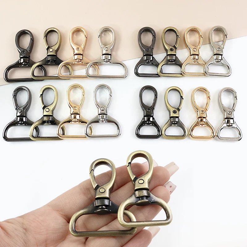 

2/4Pcs 15-32mm Bag Strap Metal Buckles Handbag Webbing Tape Connect Hook Swivel Lobster Clasp Trigger Snap Buckle DIY Accessory